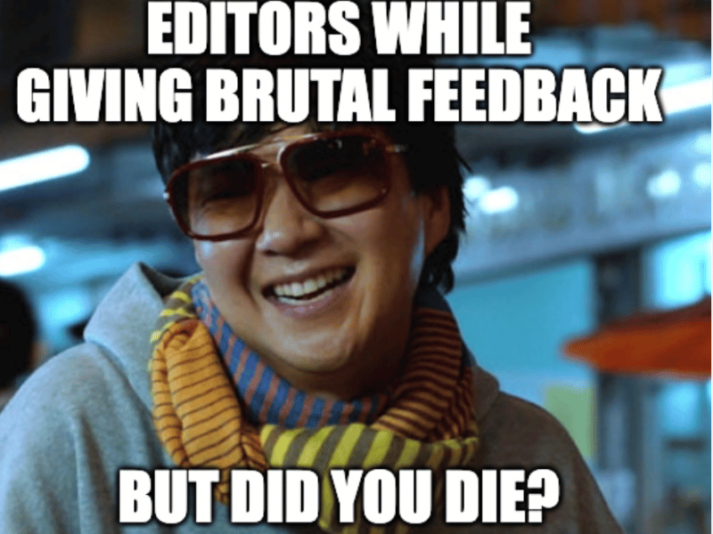 Editors while giving feedback