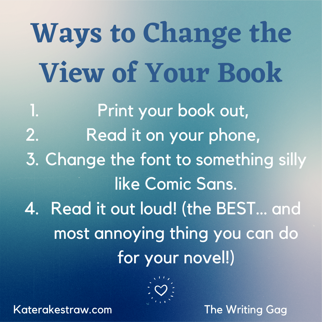 How to Change the view of your book according to the best writing advice i ever got